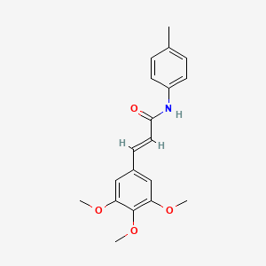 molecular formula C19H21NO4 B5872293 N-(4-methylphenyl)-3-(3,4,5-trimethoxyphenyl)acrylamide 