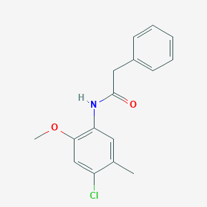 molecular formula C16H16ClNO2 B5872298 N-(4-chloro-2-methoxy-5-methylphenyl)-2-phenylacetamide 