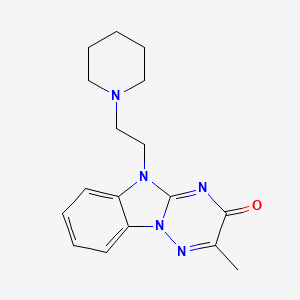 molecular formula C17H21N5O B5872323 2-methyl-5-[2-(1-piperidinyl)ethyl][1,2,4]triazino[2,3-a]benzimidazol-3(5H)-one 