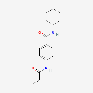 molecular formula C16H22N2O2 B5872334 N-cyclohexyl-4-(propionylamino)benzamide 