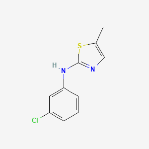 molecular formula C10H9ClN2S B5872345 N-(3-chlorophenyl)-5-methyl-1,3-thiazol-2-amine 