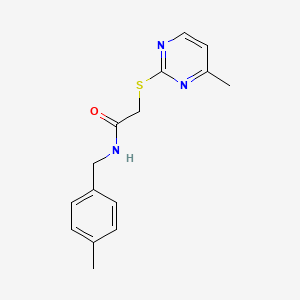 molecular formula C15H17N3OS B5872349 N-(4-methylbenzyl)-2-[(4-methyl-2-pyrimidinyl)thio]acetamide 