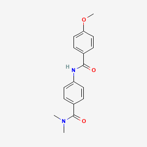 molecular formula C17H18N2O3 B5872364 N-{4-[(dimethylamino)carbonyl]phenyl}-4-methoxybenzamide 