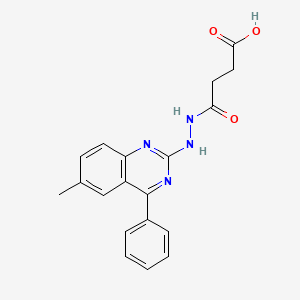 4-[2-(6-methyl-4-phenyl-2-quinazolinyl)hydrazino]-4-oxobutanoic acid