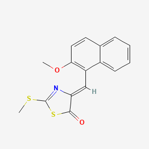 molecular formula C16H13NO2S2 B5872372 4-[(2-methoxy-1-naphthyl)methylene]-2-(methylthio)-1,3-thiazol-5(4H)-one 