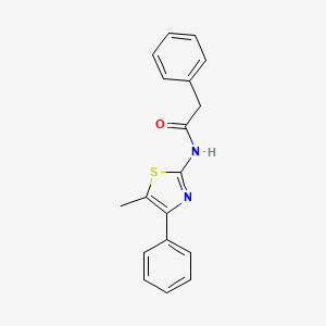 molecular formula C18H16N2OS B5872377 N-(5-methyl-4-phenyl-1,3-thiazol-2-yl)-2-phenylacetamide 