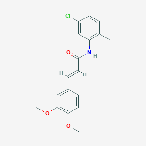 molecular formula C18H18ClNO3 B5872385 N-(5-chloro-2-methylphenyl)-3-(3,4-dimethoxyphenyl)acrylamide 