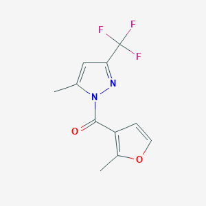 molecular formula C11H9F3N2O2 B5872392 5-methyl-1-(2-methyl-3-furoyl)-3-(trifluoromethyl)-1H-pyrazole 