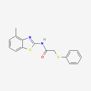 molecular formula C16H14N2OS2 B5872412 N-(4-methyl-1,3-benzothiazol-2-yl)-2-(phenylthio)acetamide 