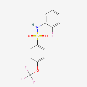 molecular formula C13H9F4NO3S B5872426 N-(2-fluorophenyl)-4-(trifluoromethoxy)benzenesulfonamide CAS No. 878572-10-2
