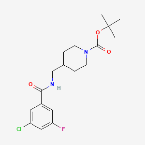 molecular formula C18H24ClFN2O3 B587243 N-(tert-Butyloxycarbonyl-piperidin-4-yl)methyl-3-chloro-5-fluorobenzamide CAS No. 1797134-47-4