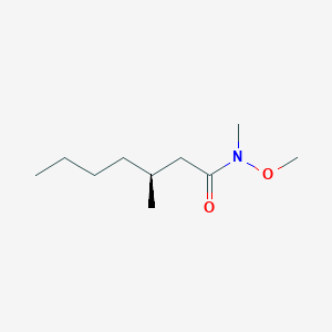 molecular formula C10H21NO2 B587245 (2S)-N-Methoxy-N,2-dimethylhexanamide-[d3] CAS No. 1330165-35-9