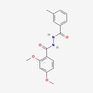 molecular formula C17H18N2O4 B5872469 2,4-dimethoxy-N'-(3-methylbenzoyl)benzohydrazide 