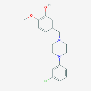 molecular formula C18H21ClN2O2 B5872470 5-{[4-(3-chlorophenyl)-1-piperazinyl]methyl}-2-methoxyphenol 