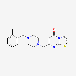molecular formula C19H22N4OS B5872477 7-{[4-(2-methylbenzyl)-1-piperazinyl]methyl}-5H-[1,3]thiazolo[3,2-a]pyrimidin-5-one 
