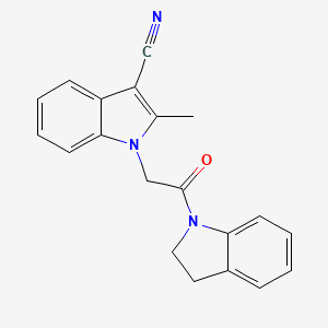 molecular formula C20H17N3O B5872500 1-[2-(2,3-dihydro-1H-indol-1-yl)-2-oxoethyl]-2-methyl-1H-indole-3-carbonitrile 