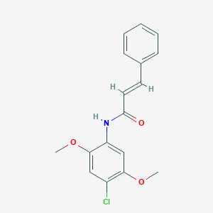 molecular formula C17H16ClNO3 B5872516 N-(4-chloro-2,5-dimethoxyphenyl)-3-phenylacrylamide 