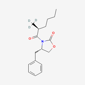 molecular formula C17H23NO3 B587252 (4S,alphaS)-4-Benzyl-3-(alpha-methyl-1-oxohexyl)-2-oxazolidinone-d3 CAS No. 1329812-07-8