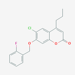 molecular formula C19H16ClFO3 B5872529 6-chloro-7-[(2-fluorobenzyl)oxy]-4-propyl-2H-chromen-2-one 