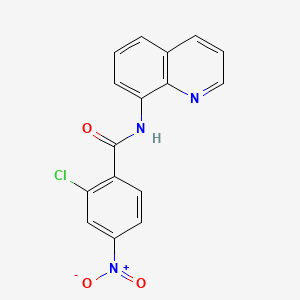 molecular formula C16H10ClN3O3 B5872531 2-chloro-4-nitro-N-8-quinolinylbenzamide 