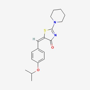 molecular formula C18H22N2O2S B5872549 5-(4-isopropoxybenzylidene)-2-(1-piperidinyl)-1,3-thiazol-4(5H)-one 