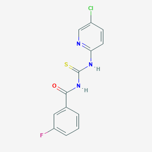 N-{[(5-chloro-2-pyridinyl)amino]carbonothioyl}-3-fluorobenzamide