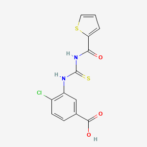 molecular formula C13H9ClN2O3S2 B5872561 4-chloro-3-({[(2-thienylcarbonyl)amino]carbonothioyl}amino)benzoic acid 
