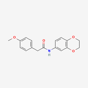 N-(2,3-dihydro-1,4-benzodioxin-6-yl)-2-(4-methoxyphenyl)acetamide