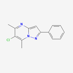 6-chloro-5,7-dimethyl-2-phenylpyrazolo[1,5-a]pyrimidine