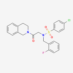 4-chloro-N-[2-(3,4-dihydro-2(1H)-isoquinolinyl)-2-oxoethyl]-N-(2-fluorobenzyl)benzenesulfonamide