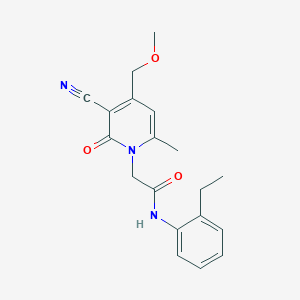 2-[3-cyano-4-(methoxymethyl)-6-methyl-2-oxopyridin-1(2H)-yl]-N-(2-ethylphenyl)acetamide