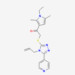 2-{[4-allyl-5-(4-pyridinyl)-4H-1,2,4-triazol-3-yl]thio}-1-(1-ethyl-2,5-dimethyl-1H-pyrrol-3-yl)ethanone