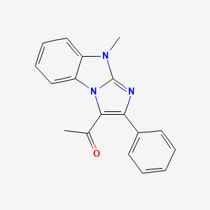 molecular formula C18H15N3O B5872620 1-(9-methyl-2-phenyl-9H-imidazo[1,2-a]benzimidazol-3-yl)ethanone 