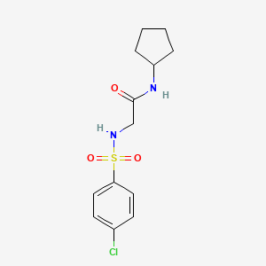 molecular formula C13H17ClN2O3S B5872629 N~2~-[(4-chlorophenyl)sulfonyl]-N~1~-cyclopentylglycinamide 