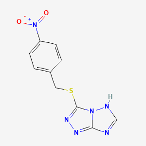 molecular formula C10H8N6O2S B5872633 3-[(4-nitrobenzyl)thio]-7H-[1,2,4]triazolo[4,3-b][1,2,4]triazole 