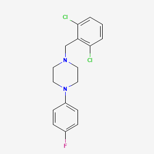 molecular formula C17H17Cl2FN2 B5872635 1-(2,6-dichlorobenzyl)-4-(4-fluorophenyl)piperazine 