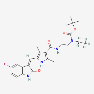 molecular formula C25H31FN4O4 B587264 N-Boc-N-desethyl Sunitinib-d5 CAS No. 1246832-84-7