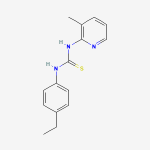 molecular formula C15H17N3S B5872663 N-(4-ethylphenyl)-N'-(3-methyl-2-pyridinyl)thiourea 