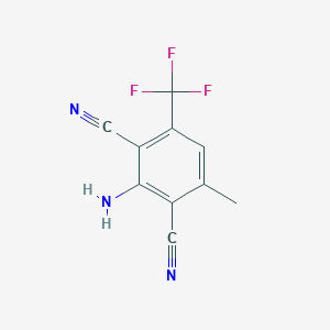 molecular formula C10H6F3N3 B5872668 2-amino-4-methyl-6-(trifluoromethyl)isophthalonitrile 
