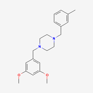 molecular formula C21H28N2O2 B5872682 1-(3,5-dimethoxybenzyl)-4-(3-methylbenzyl)piperazine 