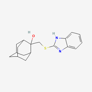 molecular formula C18H22N2OS B5872692 2-[(1H-benzimidazol-2-ylthio)methyl]-2-adamantanol 