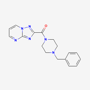 molecular formula C17H18N6O B5872729 2-[(4-benzyl-1-piperazinyl)carbonyl][1,2,4]triazolo[1,5-a]pyrimidine 