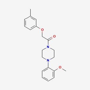 1-(2-methoxyphenyl)-4-[(3-methylphenoxy)acetyl]piperazine
