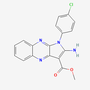 molecular formula C18H13ClN4O2 B5872742 methyl 2-amino-1-(4-chlorophenyl)-1H-pyrrolo[2,3-b]quinoxaline-3-carboxylate 