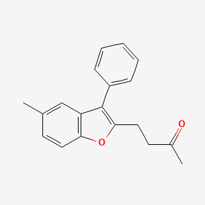 molecular formula C19H18O2 B5872746 4-(5-methyl-3-phenyl-1-benzofuran-2-yl)-2-butanone 