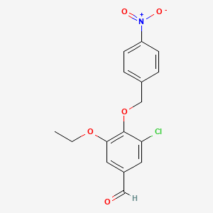 molecular formula C16H14ClNO5 B5872757 3-chloro-5-ethoxy-4-[(4-nitrobenzyl)oxy]benzaldehyde 