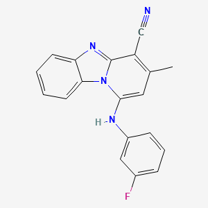 1-[(3-fluorophenyl)amino]-3-methylpyrido[1,2-a]benzimidazole-4-carbonitrile