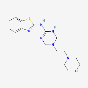 N-{5-[2-(4-morpholinyl)ethyl]-1,4,5,6-tetrahydro-1,3,5-triazin-2-yl}-1,3-benzothiazol-2-amine