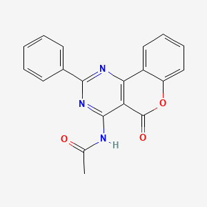 molecular formula C19H13N3O3 B5872800 N-(5-oxo-2-phenyl-5H-chromeno[4,3-d]pyrimidin-4-yl)acetamide 