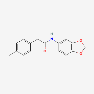 molecular formula C16H15NO3 B5872805 N-1,3-benzodioxol-5-yl-2-(4-methylphenyl)acetamide 